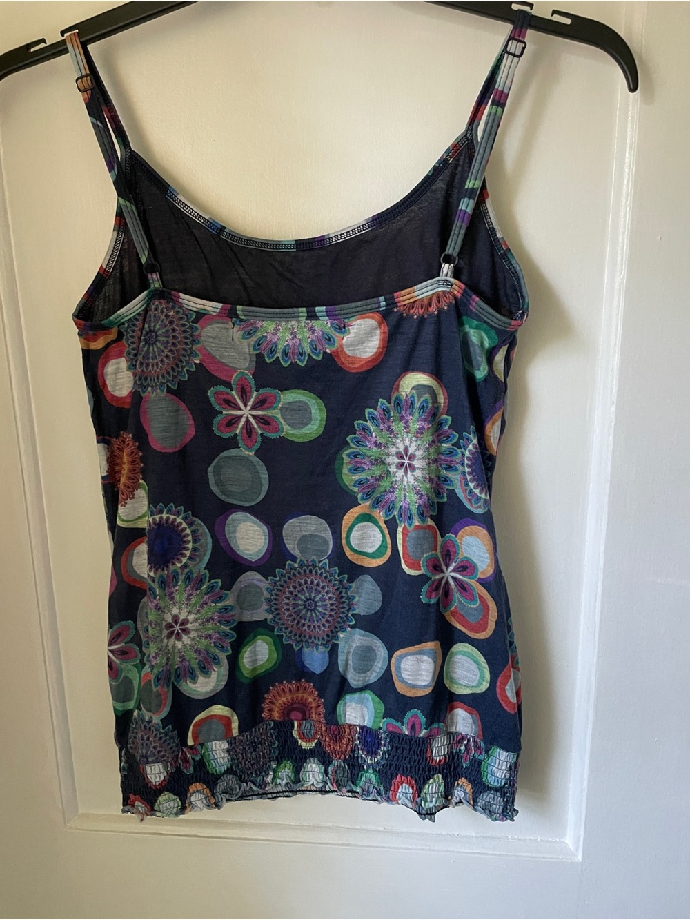Desigual Women’s Navy Multicolor Printed Spaghetti Strap Tank Top - Picture 2 of 3